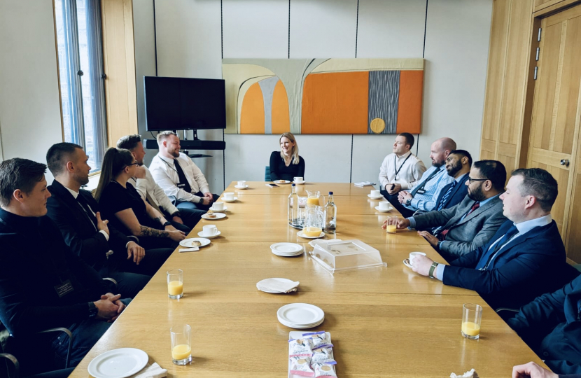 Julia Lopez MP hosting Police Officers who received commendations for their efforts in rescuing residents of Mavis Grove sheltered accommodation during a fire