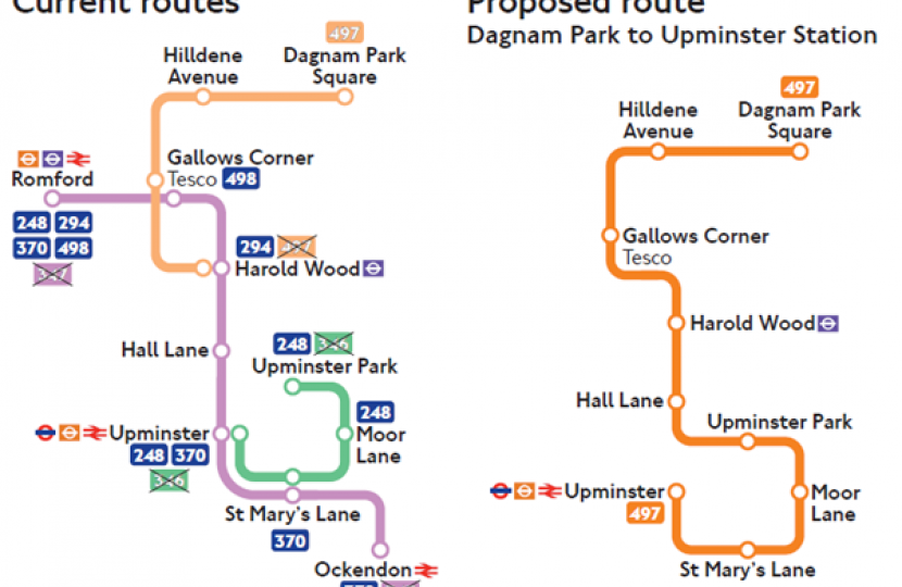 Proposed changes to bus routes