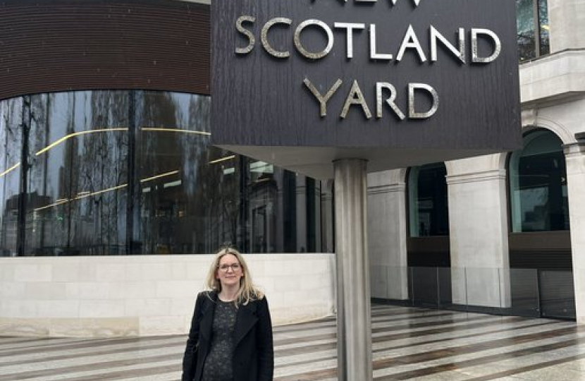 Julia Lopez MP at New Scotland Yard