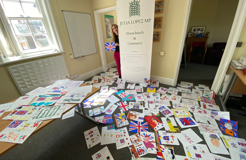 Julia Lopez MP with competition entries