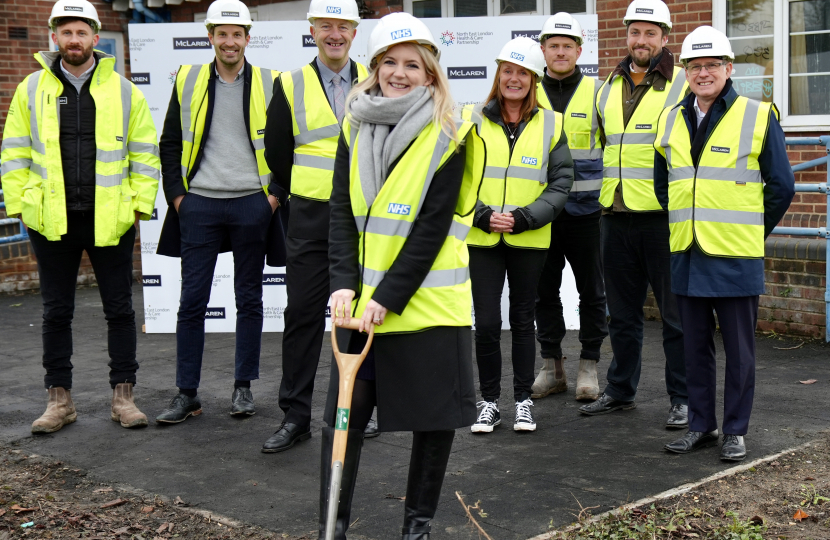 Julia Lopez MP at the Groundbreaking Ceremony for the St. George's Health and Wellbeing Hub