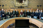 Julia Lopez MP with pupils from Abbs Cross Academy and the Sacred Heart of Mary