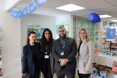 Julia Lopez MP at the Well Pharmacy, Harold Wood