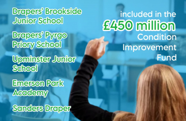 Condition Improvement Funding (£450m nationally) has been awarded to Drapers' Brookside Junior School, Drapers' Pyrgo Priory School, Upminster Junior School, Emerson Park Academy and Sanders Draper