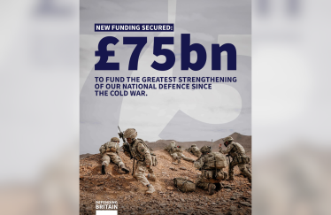 A graphic outlining the £75 billion pledged by the prime minister.